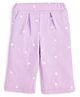 JusCubs Cotton Knit Floral Printed Pant - Purple