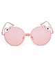 KIDSUN 100% UV Protection Eyes Designed Round Shaped Sunglasses - Pink