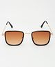 KIDSUN Colour Blocked 100% UV Protected Square Sunglasses - Brown