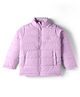 Pine Kids Woven Full Sleeves Solid Padded Jacket - Purple