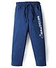 Olio Kids Sinker Knit Full Length Lounge Pants with Awesome Text Print - Navy Blue
