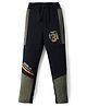 Olio Kids Looper Knit Full Length Lounge Pants with Sport Theme Print - Black