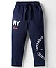 Olio Kids Lopper Knit Full Length Lounge Pant with Text Print - Olive Green