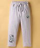 Olio Kids Lopper Knit Full Length Lounge Pant with Text Print - Grey