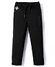 Olio Kids Cotton Woven Full Length Solid Trouser - Navy Blue