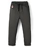 Olio Kids Cotton Woven Full Length Solid Trouser - Olive Green
