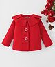 Mark & Mia Full Sleeves  Winter Jacket with Floral Embroidery - Red
