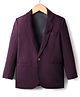 Rikidoos Full Sleeves Textured Blazer WIth Brooch - Dark Purple