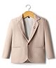 Rikidoos Full Sleeves Texured Blazer With Brooch - Light Grey