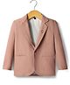 Rikidoos Full Sleeves Textured Blazer WIth Brooch - Chalk Pink