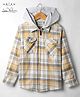 Arias 100% Cotton Woven Full Sleeves Checks Shirt with Hood - Multi Colour