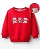 Mark & Mia Full Sleeves Sweatshirt With Animal Print - Red