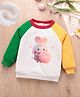 Mark & Mia Full Raglan Sleeves Sweatshirt With Bunny Print - Multicolor