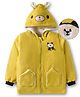 Mark & Mia Full Sleeves Hoodie With Bear Ear Applique & Pocket - Yellow