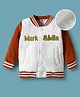 Mark & Mia Full Sleeves Bomber Jacket With Brand Name Embroidery - White