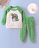 Mark & Mia Raglan Sleeves Winter Night Suit With Animal Patch - Green