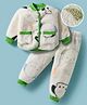 Mark & Mia Full Sleeves Co-ord Winter Night Suit with Penguin Print - White