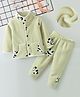 Mark & Mia Full Sleeves Winter Wear Night Suit with Panda Design - Light Green