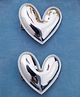 Knotty Ribbons Heart Applique Detailed Hair Alligator Clips - Silver