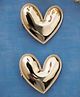 Knotty Ribbons Heart Applique Detailed Hair Alligator Clips - Golden