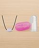 Badal Kidz Moti with Thread for Teething Babies & Oral Care ,Original Tilismi Moti for Baby Teething Pain  and  1 Finger Brush,  Beed Tilismi Moti Pair, Newborn Baby Teether for Teething Pain - Pink
