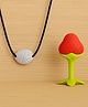 Badal Kidz Moti with Thread for Teething Babies & Oral Care ,Original Tilismi Moti for Baby Teething Pain & 1 Standing Tree Teether,  Beed Moti Pair, Newborn Baby Teether for Teething Pain - Red