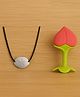 Badal Kidz Moti with Thread for Teething Babies & Oral Care ,Original Tilismi Moti for Baby Teething Pain & 1 Standing Tree Teether,  Beed Moti Pair, Newborn Baby Teether for Teething Pain - Peach