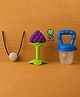 Badal Kidz Presents Combo For 3+ Months Baby To 1+ Year Old Babies Which Includes 1 Tlismi Moti , 1Teether and 1 fruit feeder - Multicolour