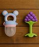 Badal Kidz Presents combo of 2 includes 1 Standing Fruit Teether and 1 Mickey Fruit Feeder - Blue, Blue