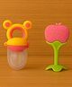 Badal Kidz Presents combo of 2 includes 1 Standing Fruit Teether and 1 Mickey Fruit Feeder - Pink , Pink