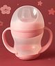 Badal Kidz  Unbreakable Baby Spout Sippy Feeding Milk Juices Liquids Silicone Bottle Feeder BPA Free - 160 ml (Pink)
