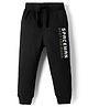 Ollypop Fleece Knit Full Length Joggers with Spacemen Print - Black