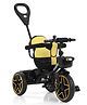Babyhug Toddler Tricycle with Parental Push Handle, Cushioned Seat, Removable Safety Bar & Foldable Footrest  Plug & Play, Durable EVA Wheels  Yellow
