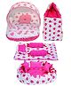 Fareto Combo of Baby Bed with Net Sleeping Bag 4 Pcs Bedding Set Nest set,Orange