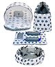 Fareto Combo of Baby Bed with Net Sleeping Bag 4 Pcs Bedding Set Nest set,Grey
