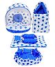 Fareto Combo of Baby Bed with Net Sleeping Bag 4 Pcs Bedding Set Nest set,Blue