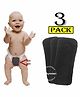 Babymoon Premium Bamboo 5 Layer Charcoal Wetfree Reusable Washable Cotton Diaper Nappy Insert Grey - Pack of 3