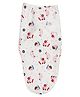 Babymoon Organic 100% Cotton Swaddle Wrapper Vehicle Print - White