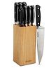 AGARO Galaxy Kitchen Knives Set with Wooden Case, 9-Piece, Includes Sharpener, High Carbon Stainless Steel Blades  Silver