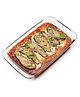 AGARO Elite Borosilicate Glass Baking Tray, 1600ml, Rectangle, Oven, Microwave, Dishwasher and Freezer Safe  Transparent
