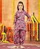 Aarika Cotton Woven Three Fourth Sleeves Paisleys Printed Sequins & Gota Lace Embellished Coordinating Kurta Patiala Set - Rani Pink