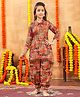 Aarika Cotton Woven Three Fourth Sleeves Paisleys Printed Sequins & Gota Lace Embellished Coordinating Kurta Patiala Set - Red