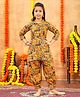 Aarika Cotton Woven Three Fourth Sleeves Paisleys Printed Sequins & Gota Lace Embellished Coordinating Kurta Patiala Set - Mustard