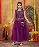 Aarika Georgette Woven Sleeveless Threadwork Embroidered Sequins Embellished Potli Attached Lehenga Choli With Dupatta Set - Purple