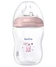 Bonfino TruLatch Ultra-Wide Neck Baby Feeding Bottle 250 ml - Peach| 0+ Months| Anti-Colic Valve| Soft Skin-Like Silicone Teat| BPA Free| Easy to Clean & Hygienic Wide Neck Design