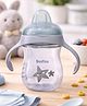 Bonfino MyFirst Grip & Sip Cup 150 ml - Grey| 6 Months+| Soft Spout Tritan Sipper| Spill-Proof Training Cup| Gentle on Gums| Easy-Grip Handles| Smooth Controlled Flow| Travel-Friendly| Measuring Scale