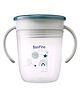 Bonfino Sip 360 Training Cup 150 ml - Blue| 6 Months+| Spoutless 360° Spill-Resistant Rim| Soft Silicone Edge| Easy-Grip Handles| Hygiene Cap Included| BPA Free| Measuring Scale| Drink from Any Side