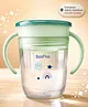 Bonfino Sip 360 Training Cup 150 ml - Blue| 6 Months+| Spoutless 360° Spill-Resistant Rim| Soft Silicone Edge| Easy-Grip Handles| Hygiene Cap Included| BPA Free| Measuring Scale| Drink from Any Side