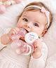 Bonfino Cool Bite Water-Filled Teething Ring - Peach| 4+ Months| BPA-Free & Non-Toxic| Multi-Textured Surface| Refrigerator Safe| Relieve Teething Gums| Easy-to-Hold| Oral & Motor Skills Development