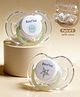 Bonfino Airy Tritan Pacifier Pack of 2 - White| 3 Months+| with Sterilizer Case| Breathable Ventilation Shield| Orthodontic Silicone Teat| Glow in the Dark Ring| Lightweight Tritan| Baby Safe